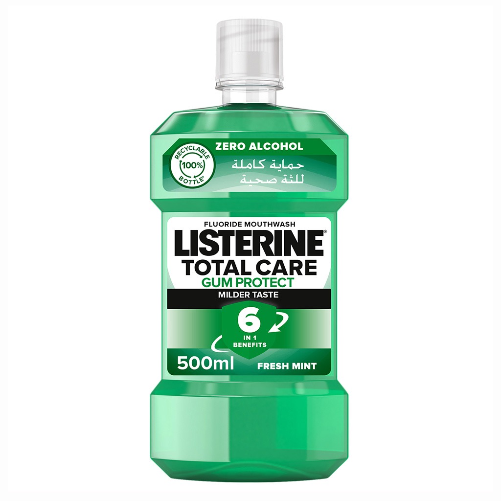 Listerine Total Care Gum Protect Mild Taste Mouthwash With Zero Alcohol 500ml 