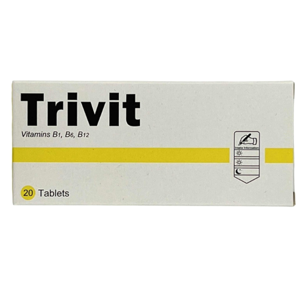 Trivit Vitamin B1, B6, B12 Supplement Tablets, Pack of 20's
