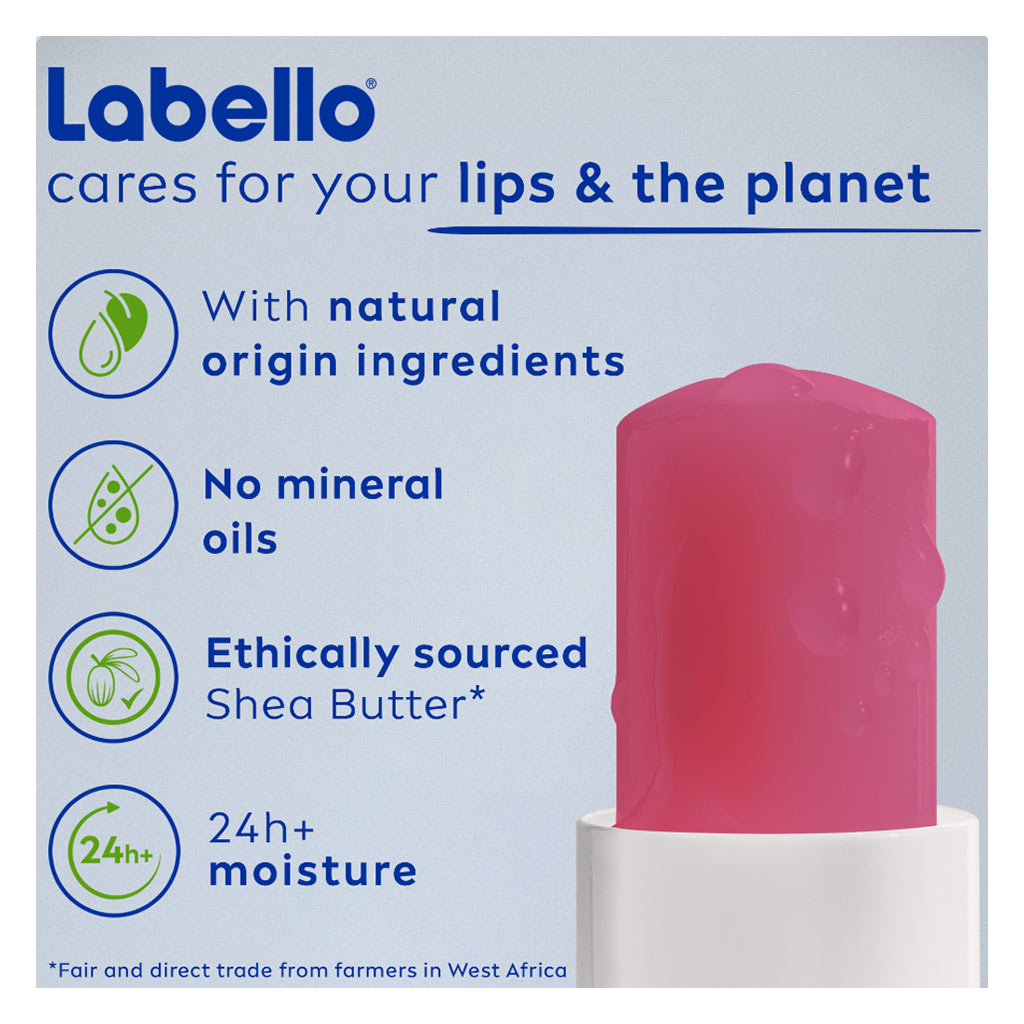 Labello 24H Moisture Watermelon Shine Lip Balm 4.8g - Pink Tint