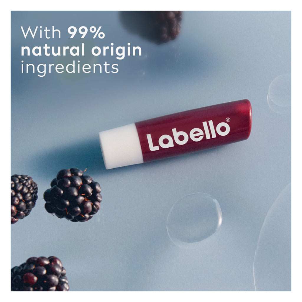 Labello 24H Moisture Black Berry Shine Lip Balm 4.8g - Burgundy Tint