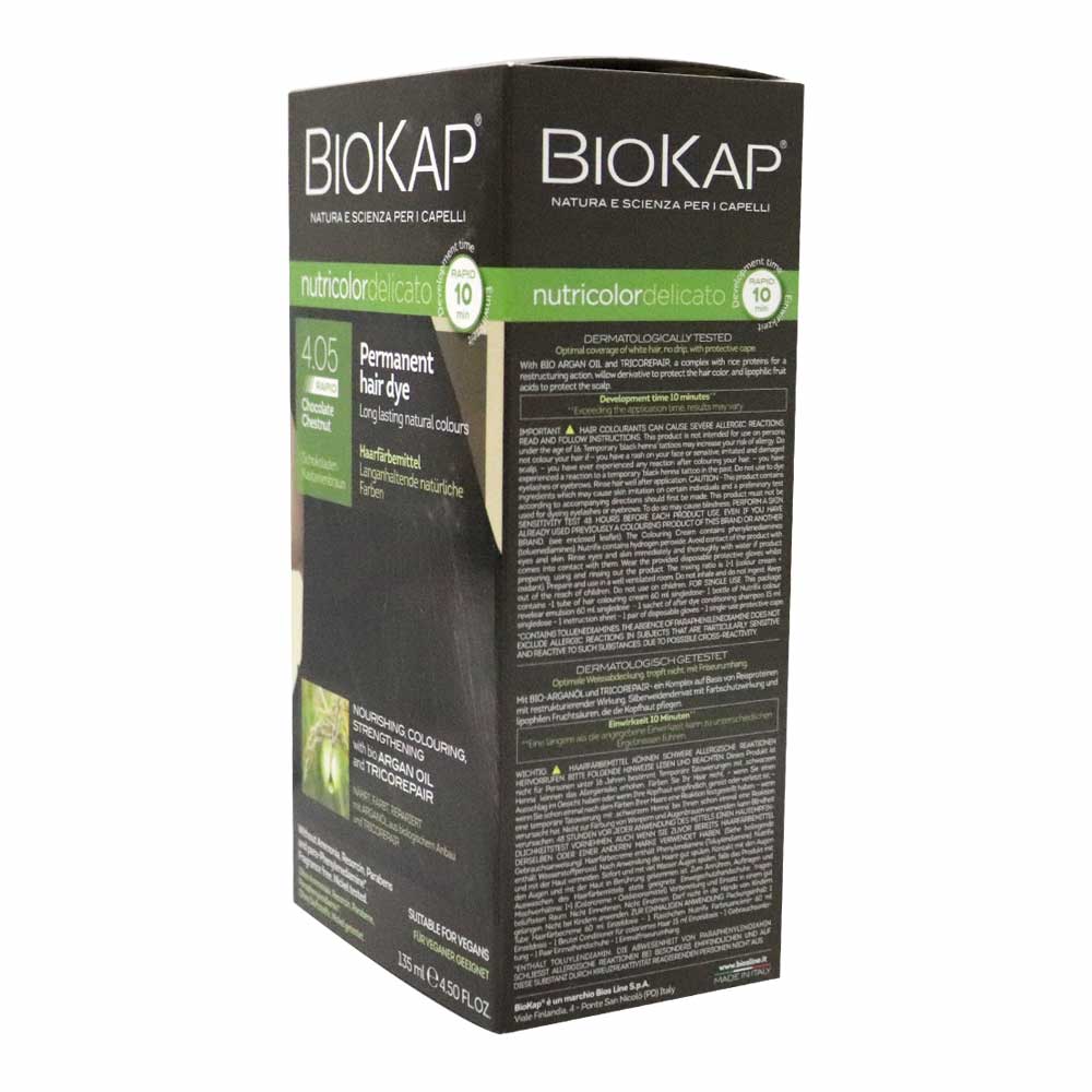 Biokap Nutricolor Delicato Rapid 4.05 Chocolate Chestnut 135 mL