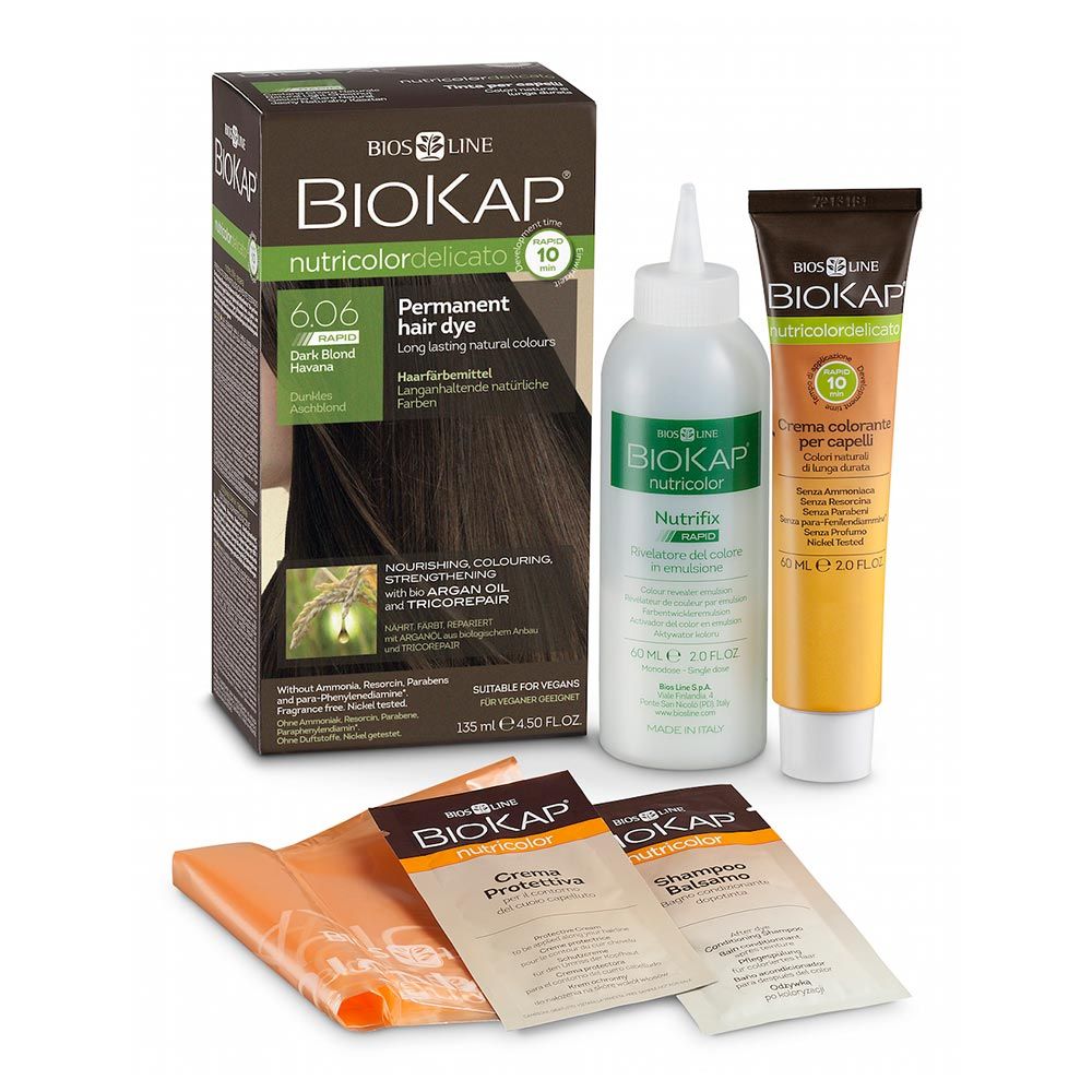Biokap Nutricolor Delicato Rapid 6.06 Dark Blond Havana 135 mL