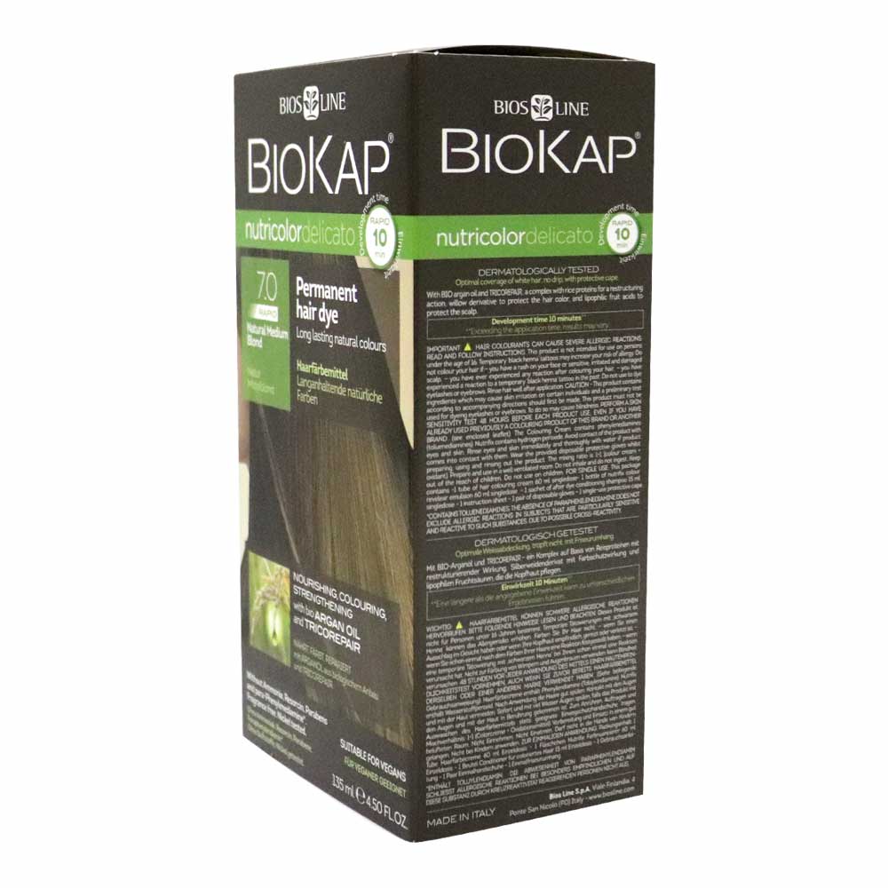 Biokap Nutricolor Delicato Rapid 7.0 Natural Medium Blonde 135 mL
