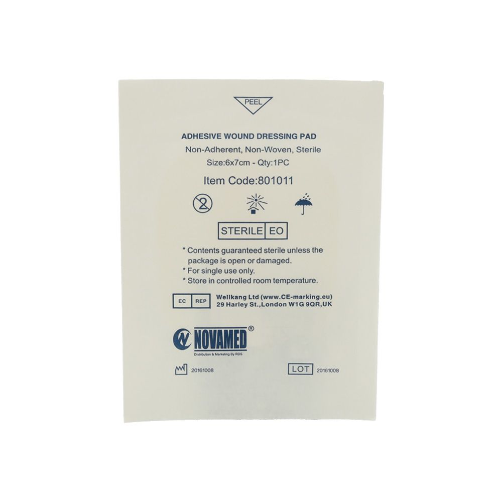 Novamed Adhesive Wound Dressing Pad 6 x 7 cm 100's