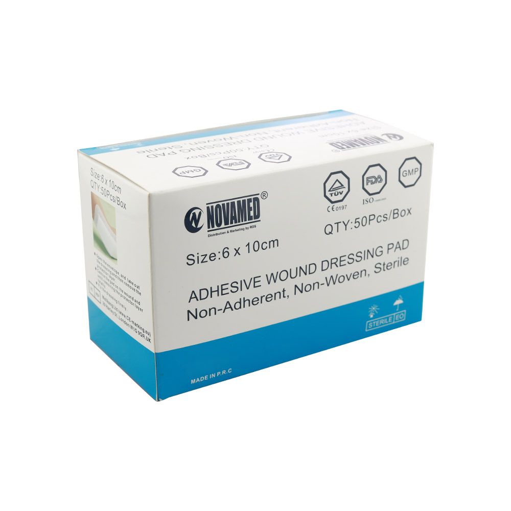 Novamed Adhesive Wound Dressing Pad 6 x 10 cm 50's