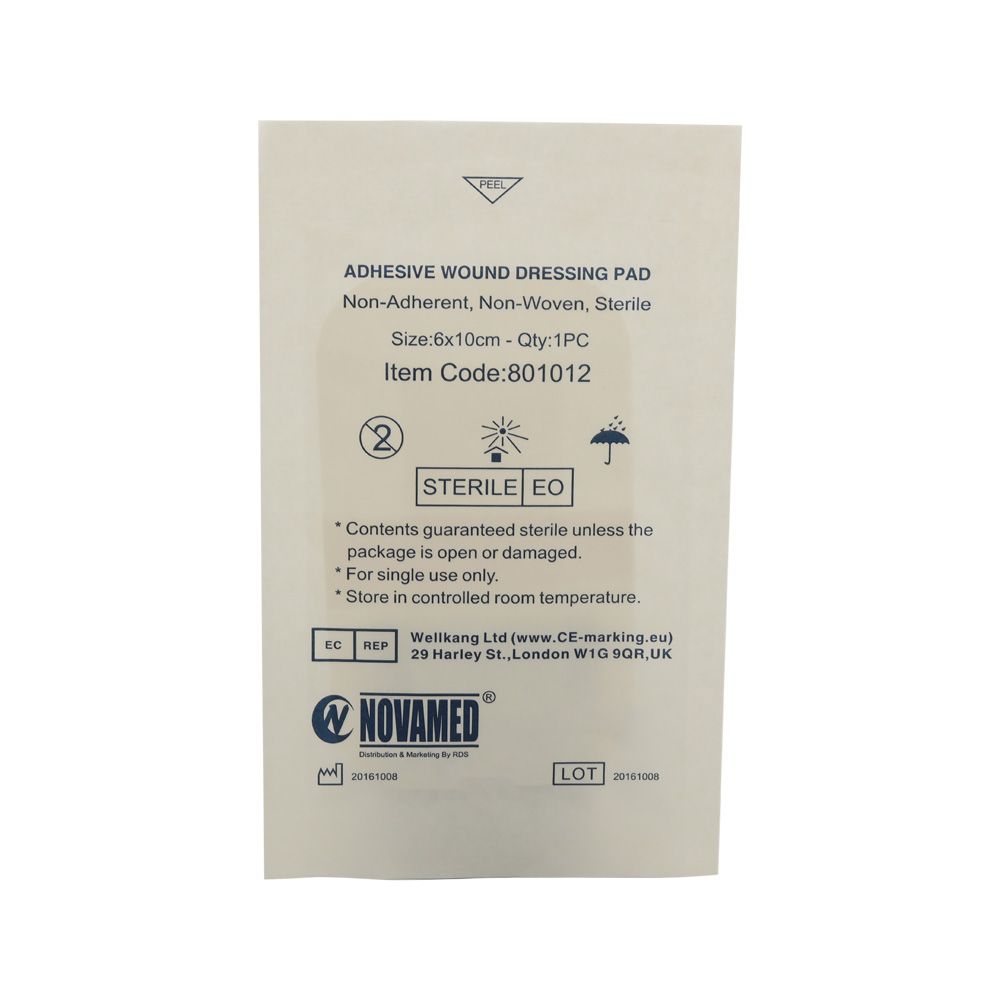 Novamed Adhesive Wound Dressing Pad 6 x 10 cm 50's