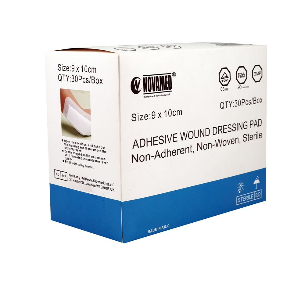 Novamed Adhesive Wound Dressing Pad 9 x 10 cm 30's