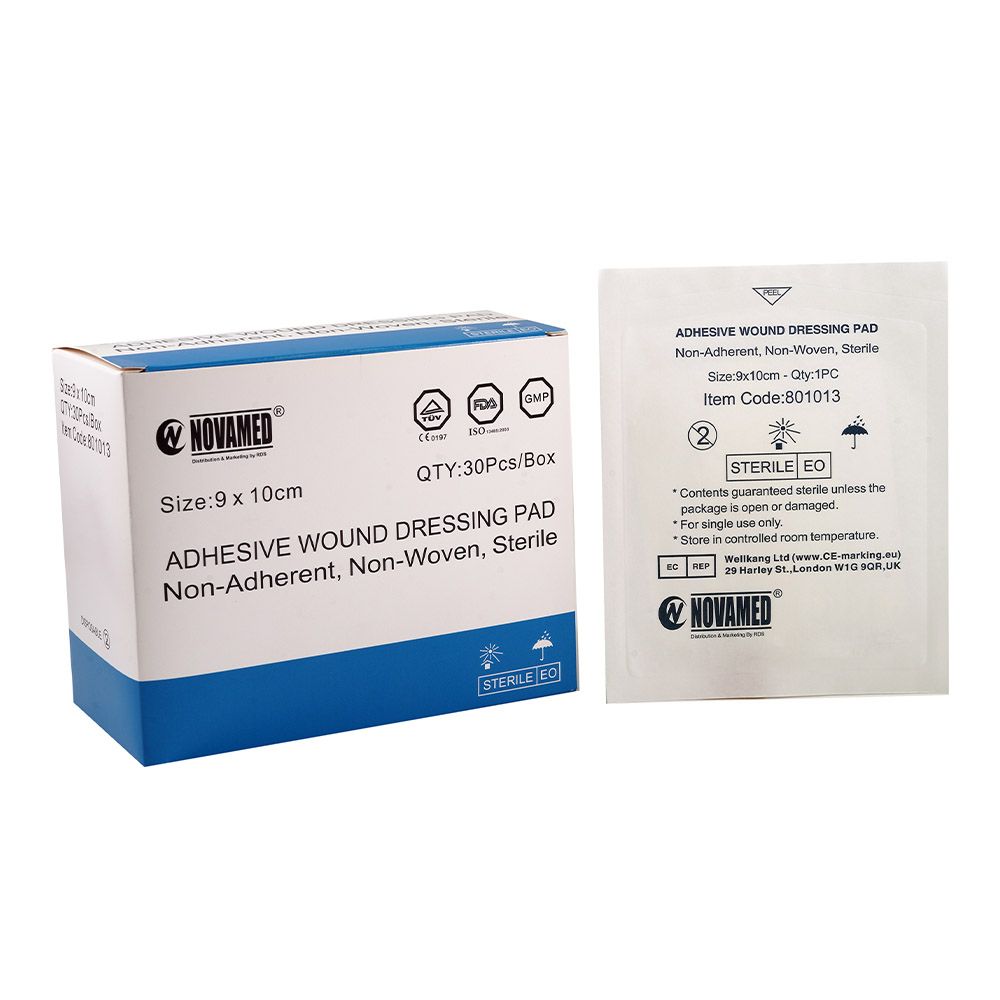 Novamed Adhesive Wound Dressing Pad 9 x 10 cm 30's