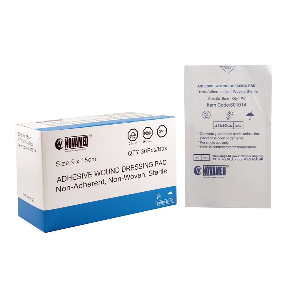 Novamed Adhesive Wound Dressing Pad 9 x 15 cm 30's