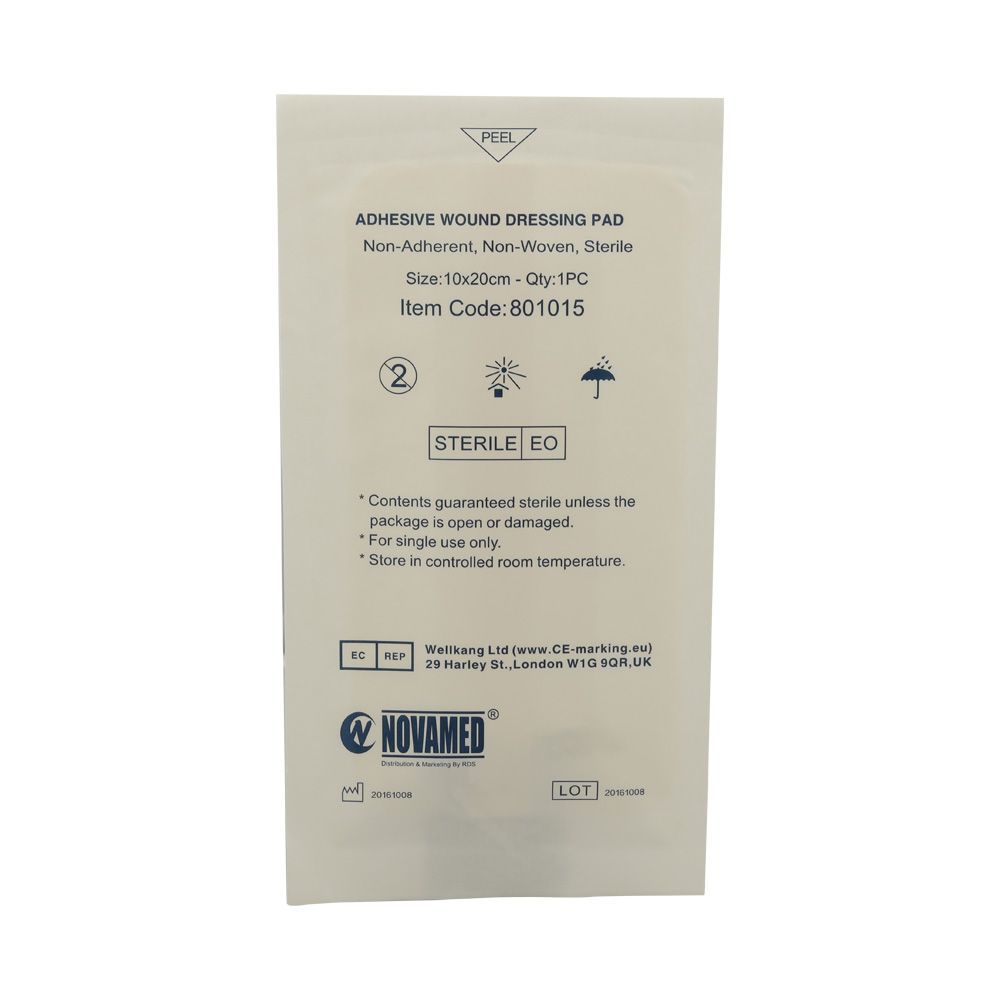 Novamed Adhesive Wound Dressing Pad 10 x 20 cm 25's