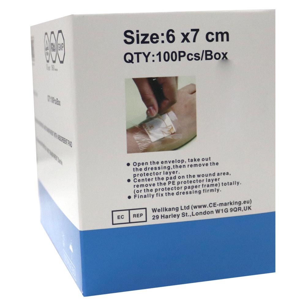 Novamed Waterproof Transparent Bandage 6 x 7 cm 100's