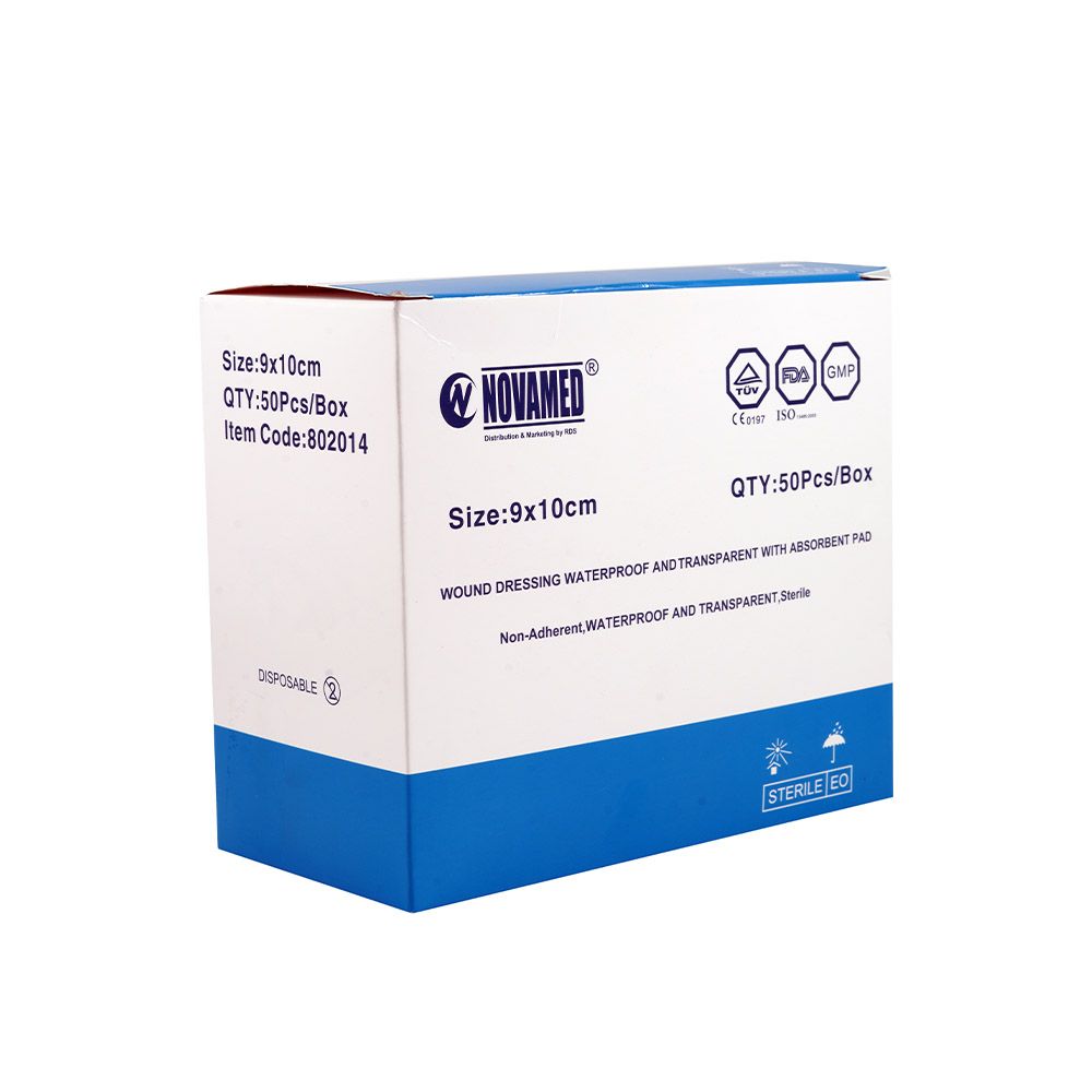 Novamed Waterproof Transparent Bandage 9 cm x 10 cm 50's