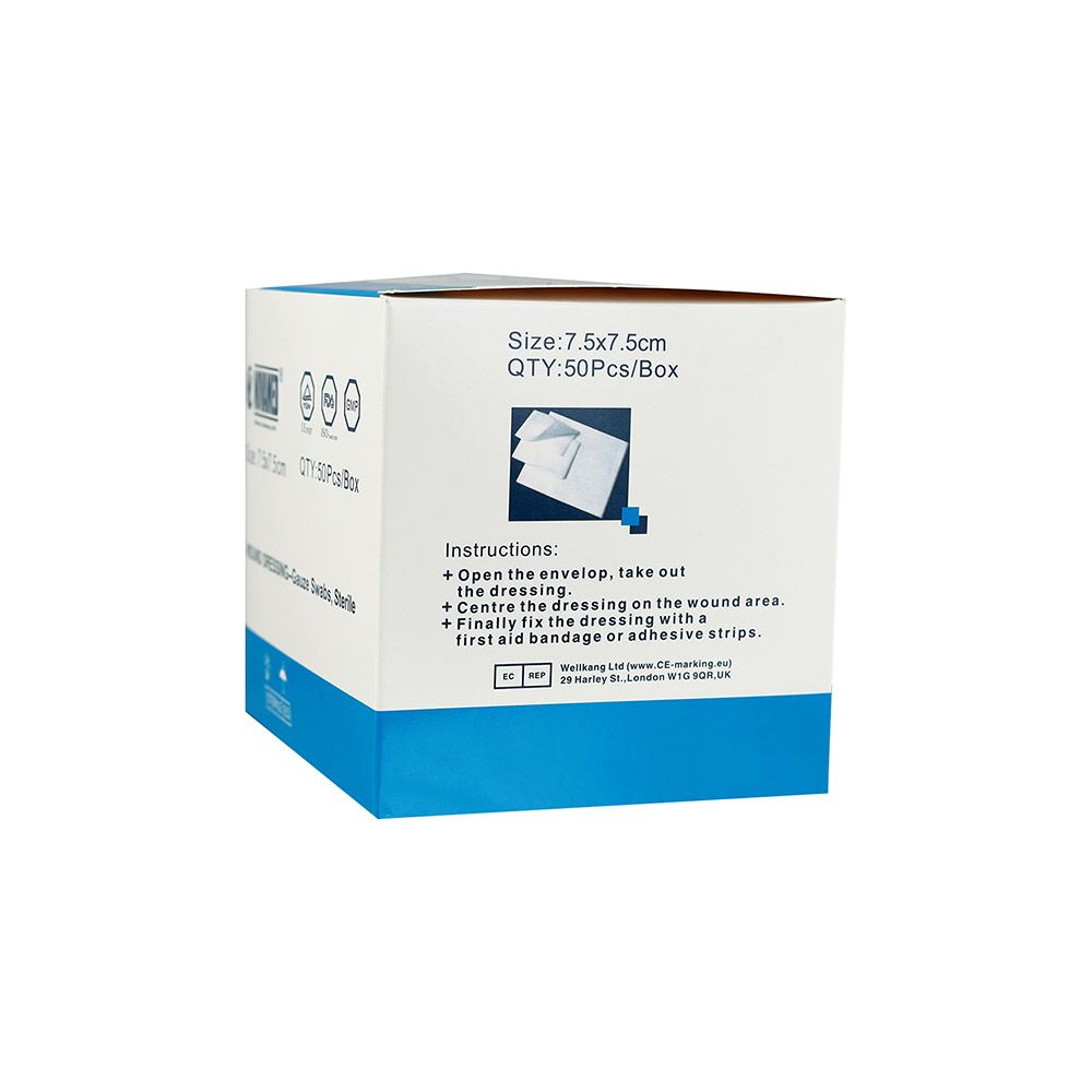 Novamed Sterile Gauze Swab 7.5cm  x 7.5cm 50's