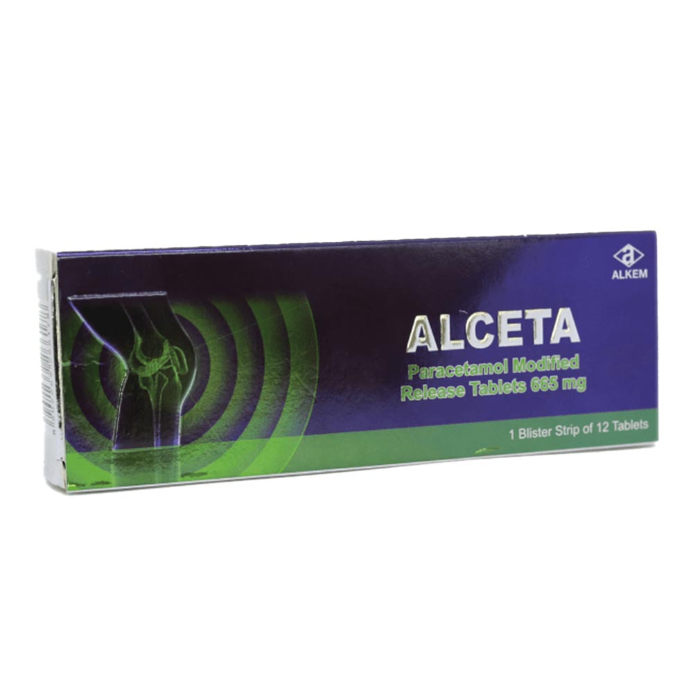 Alceta Paracetamol 665 mg Modified Release Tablets 12's