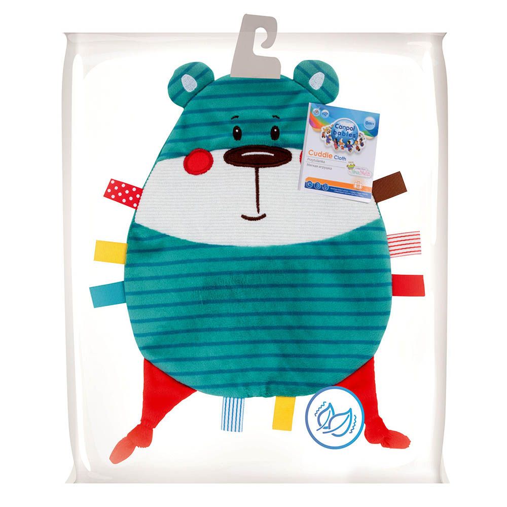 Canpol Babies Baby Toy Jungle Pals Soft Baby Cuddle Cloth Blue 68/045