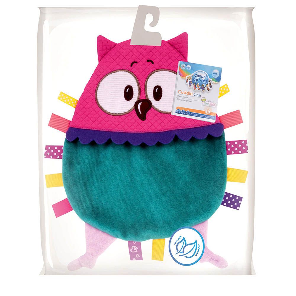 Canpol Babies Baby Toy Jungle Pals Soft Baby Cuddle Cloth Pink 68/045