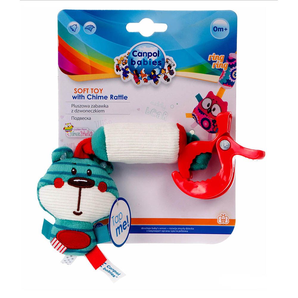 Canpol Babies Baby Toy Jungle Pals Soft Hanging with Chime Tone Blue 68/043