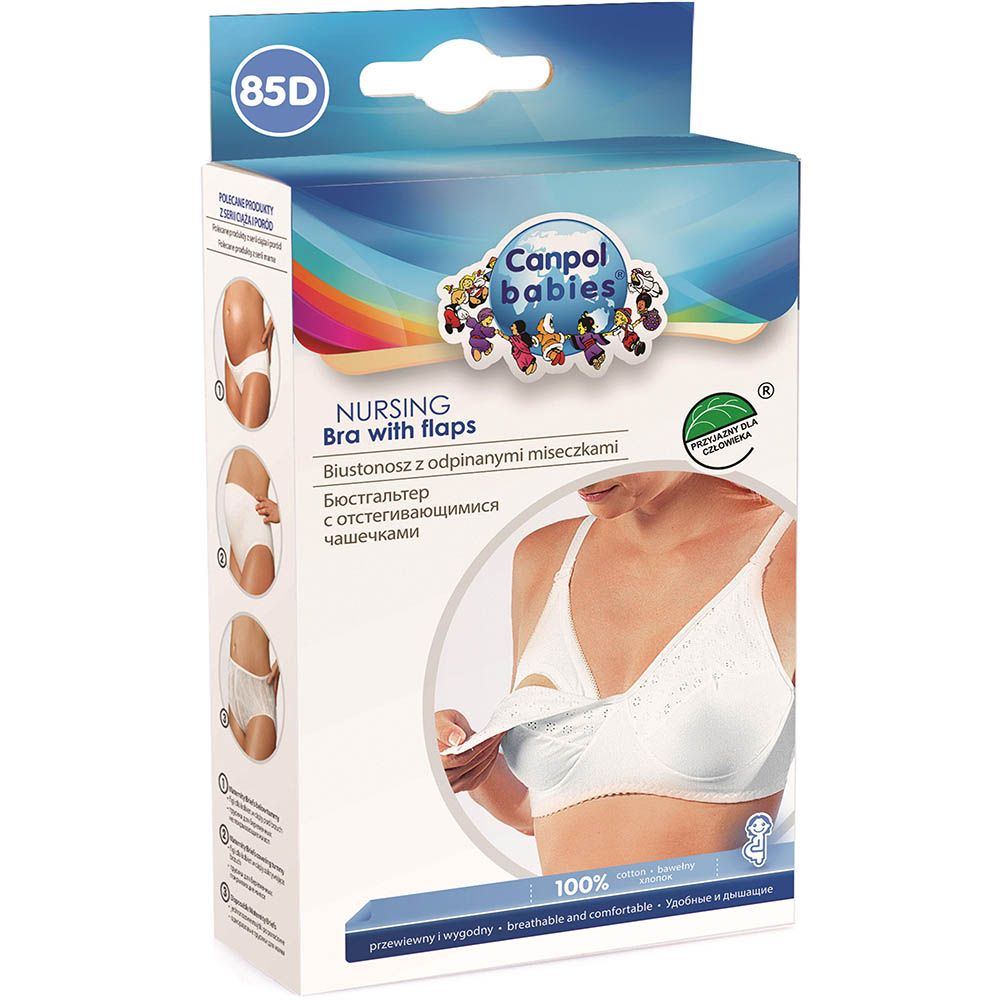 Canpol Babies Maternity Classic Nursing Bra with Flaps White 1's 85D 26/765