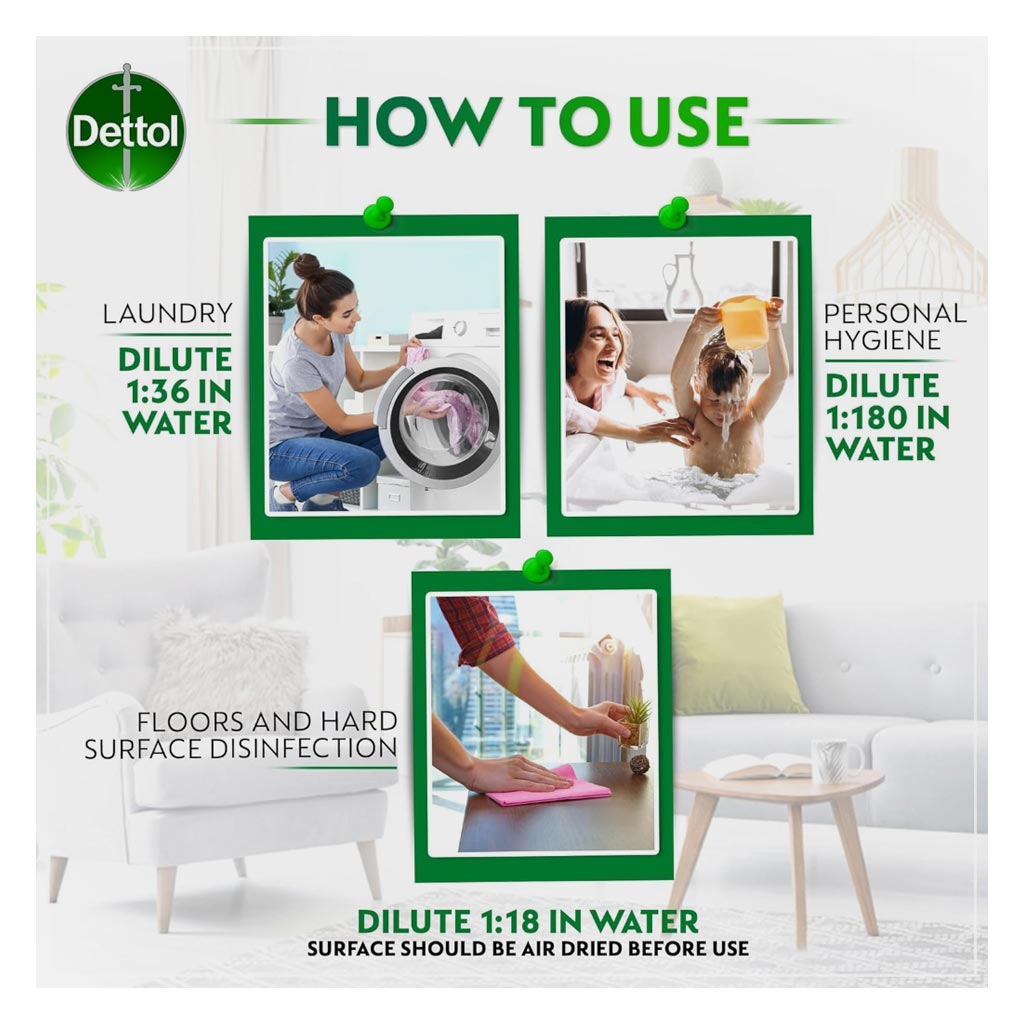 Dettol Antibacterial & Antiseptic Disinfectant Liquid 2L