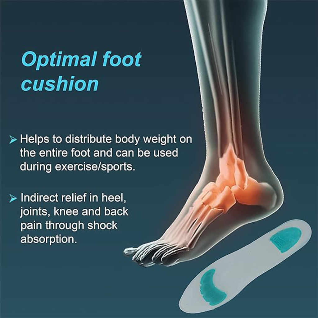 Tynor Silicone Full Insoles - XL Size, 1 Pair