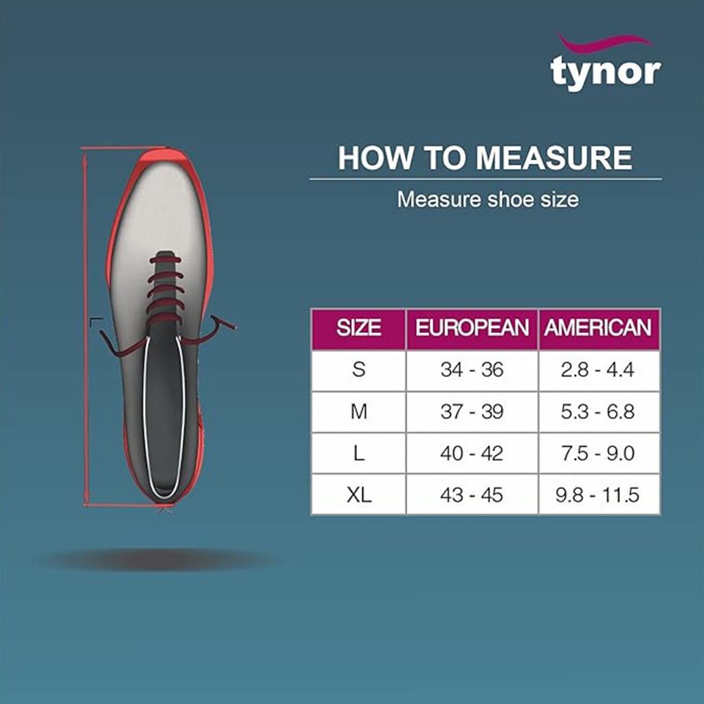 Tynor Silicone Full Insoles - XL Size, 1 Pair