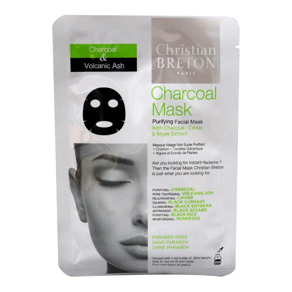 Christian Breton Paris Charcoal Sheet Face Masks 1274 3's