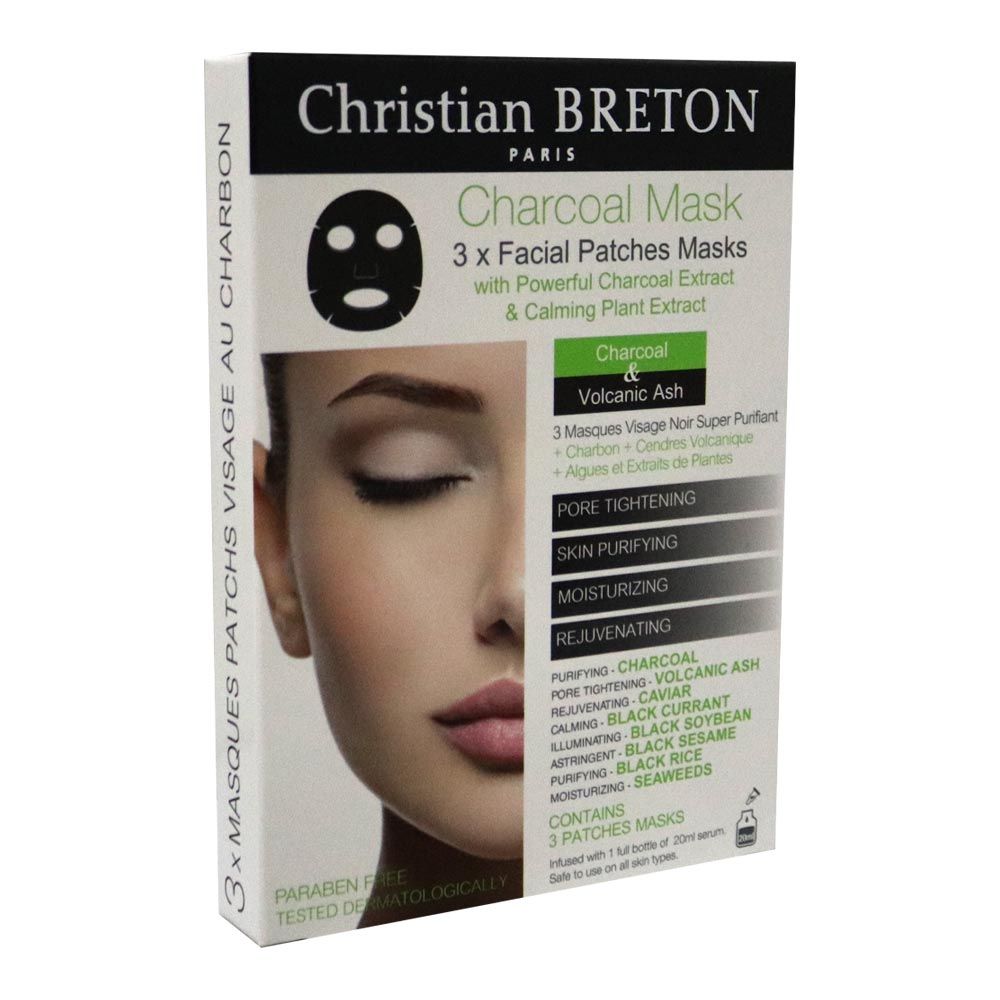 Christian Breton Paris Charcoal Sheet Face Masks 1274 3's