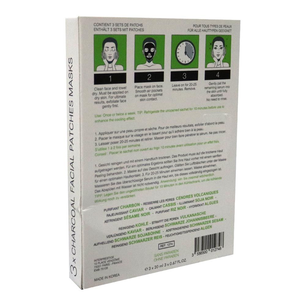 Christian Breton Paris Charcoal Sheet Face Masks 1274 3's