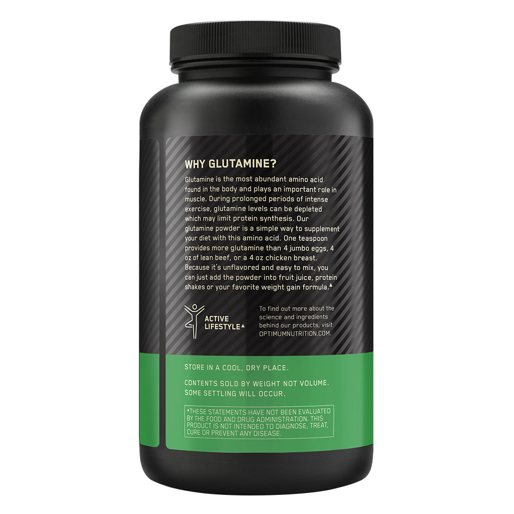 Optimum Nutrition 5g Glutamine Powder Unflavored 300g - 58 Servings 