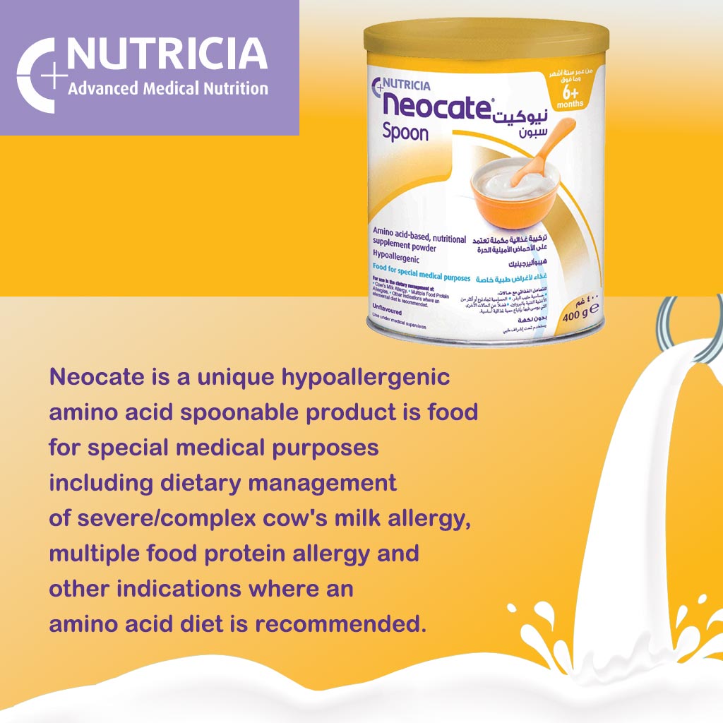 Nutricia Neocate Spoon Hypoallergenic Infant Milk Formula For 6+ Months Unflavoured 400g