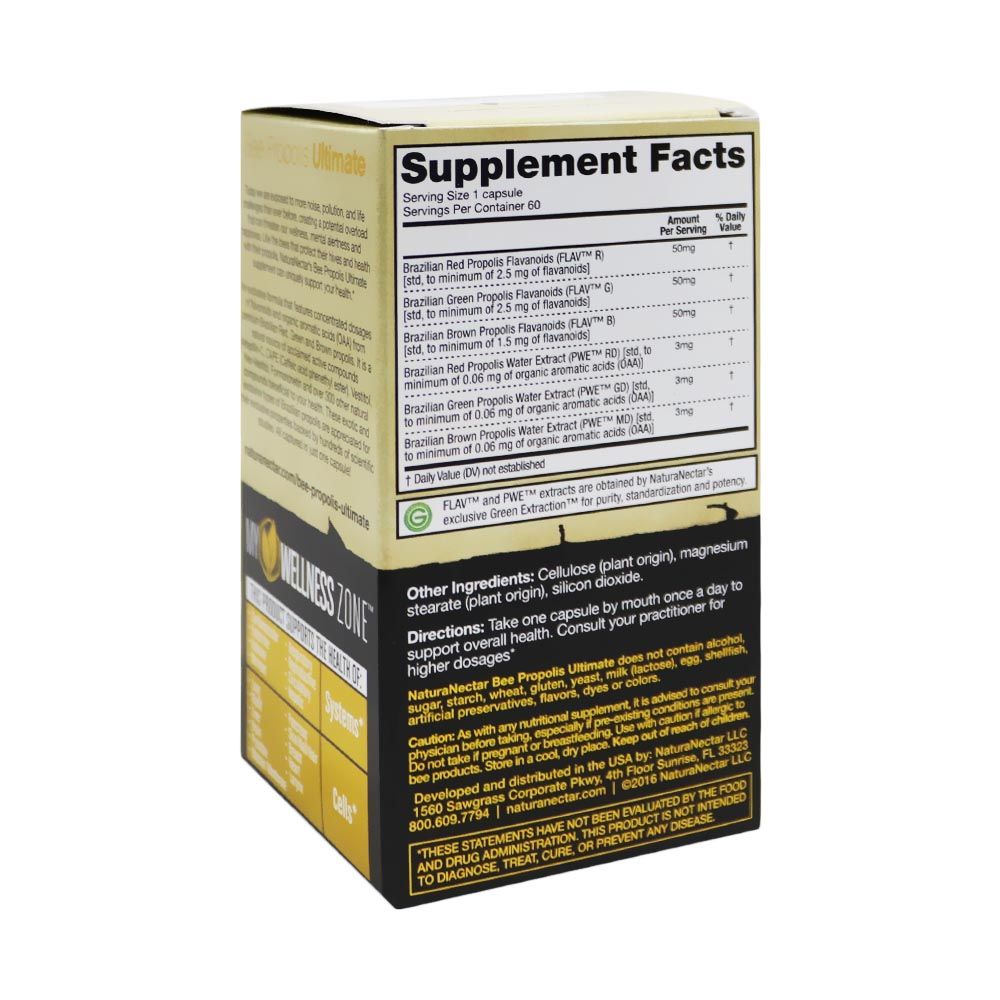 NaturaNectar Bee Propolis Ultimate Vegetable Capsules 60's