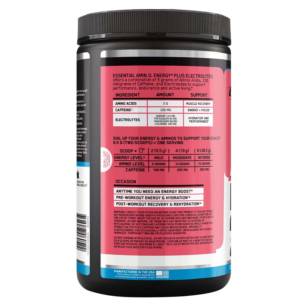 Optimum Nutrition Essential Amino Energy Electrolytes Watermelon 285g 30 Servings