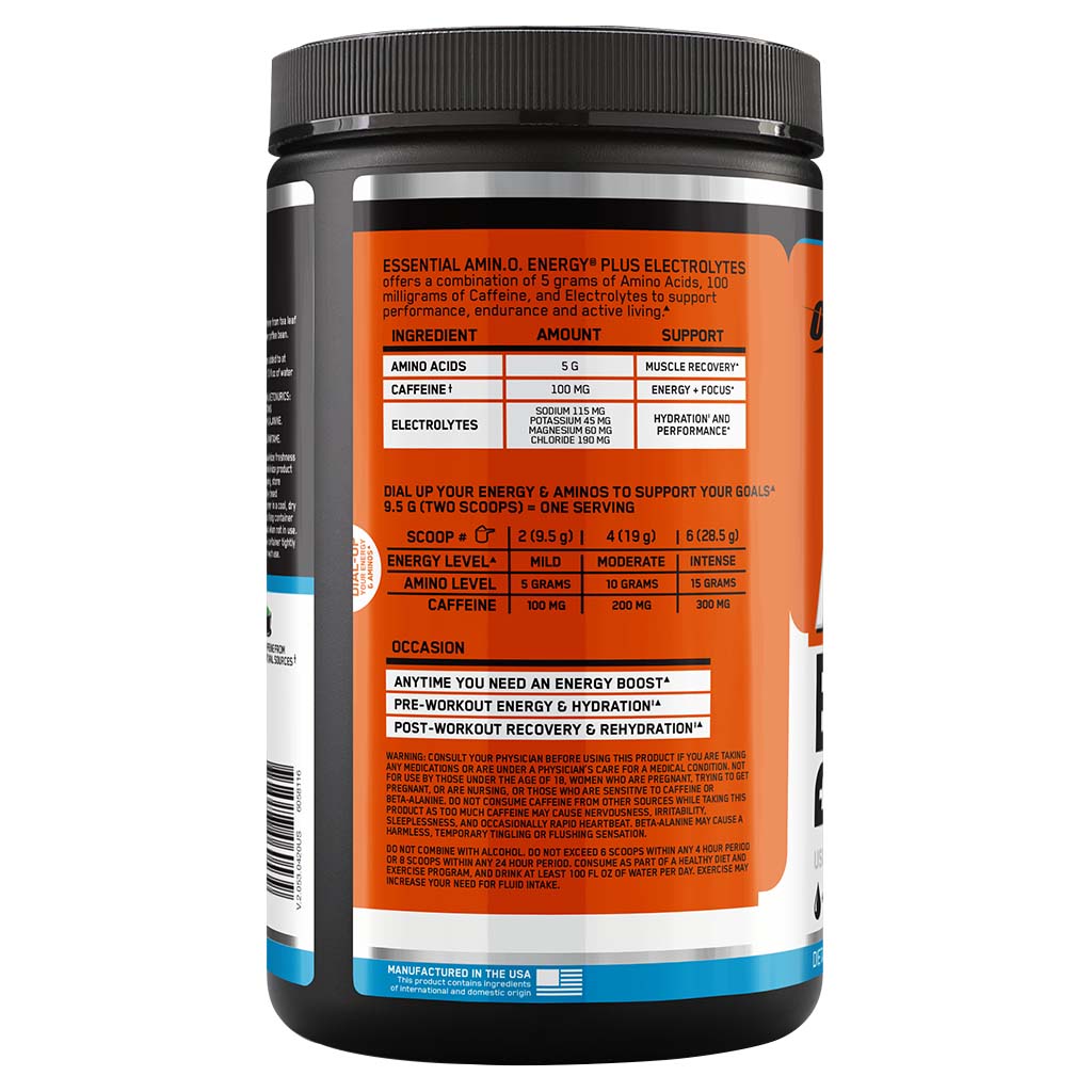 Optimum Nutrition Essential Amino Energy Electrolytes Tangerine 285g 30 Servings