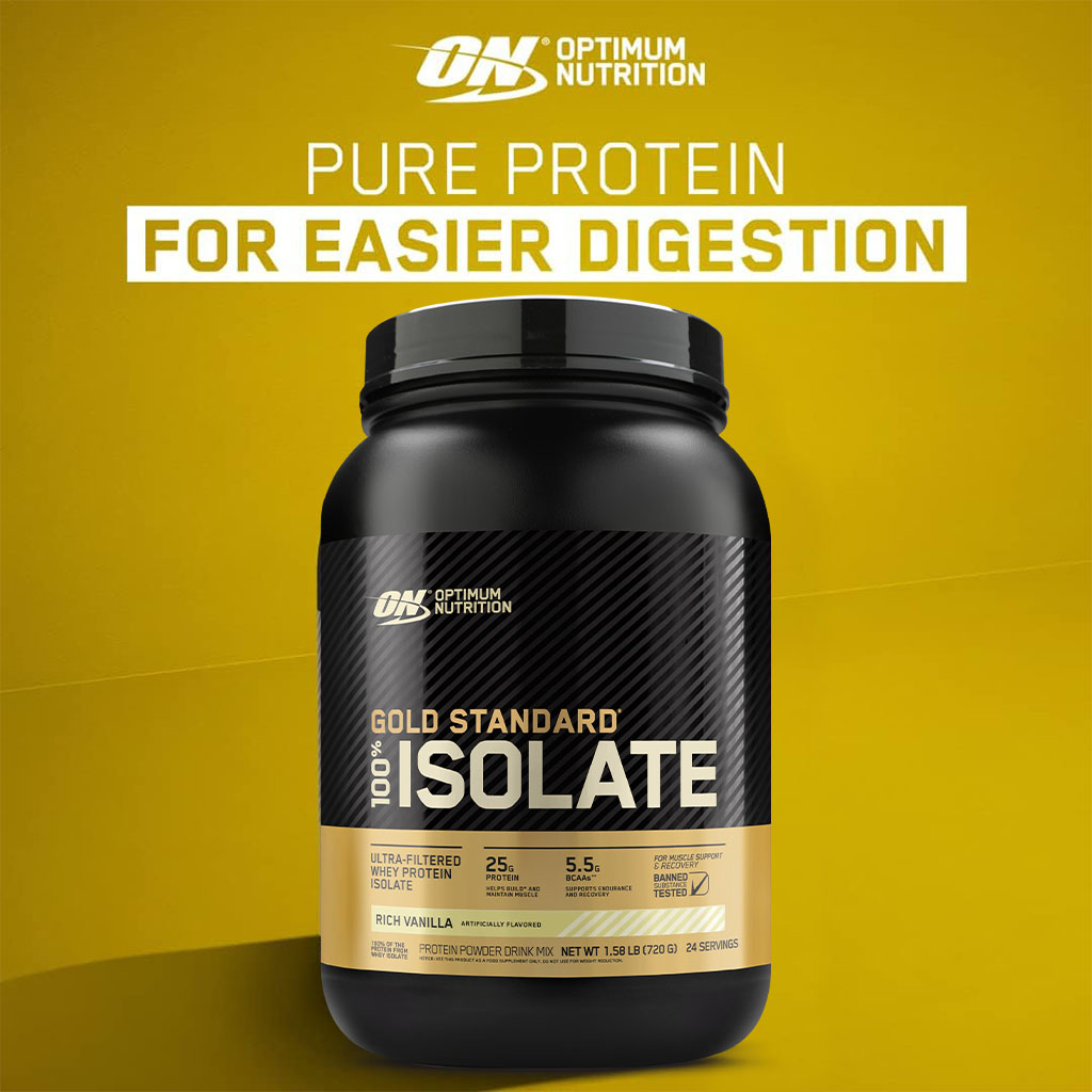 Optimum Nutrition Gold Standard 100% Isolate Rich Vanilla 1.58lb