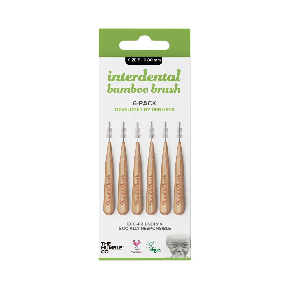 The Humble Co. Interdental Bamboo Brush Size 5-0.80 mm Green 6's ID89005