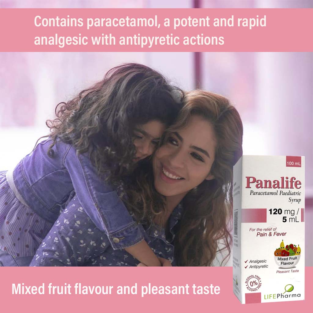 Panalife 120 mg/5 mL Paediatric Syrup 100 mL