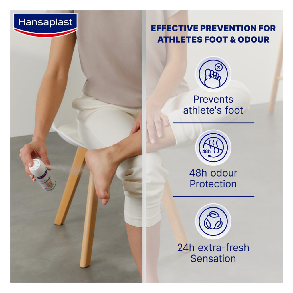 Hansaplast 2-in-1 Deo Foot Protection Spray 150ml