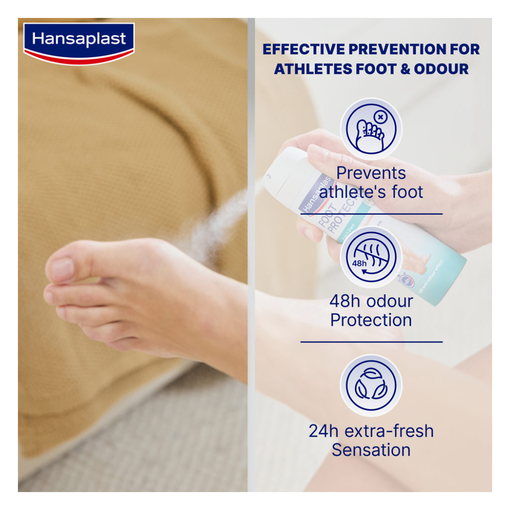 Hansaplast 2-in-1 Deo Foot Protection Spray 150ml