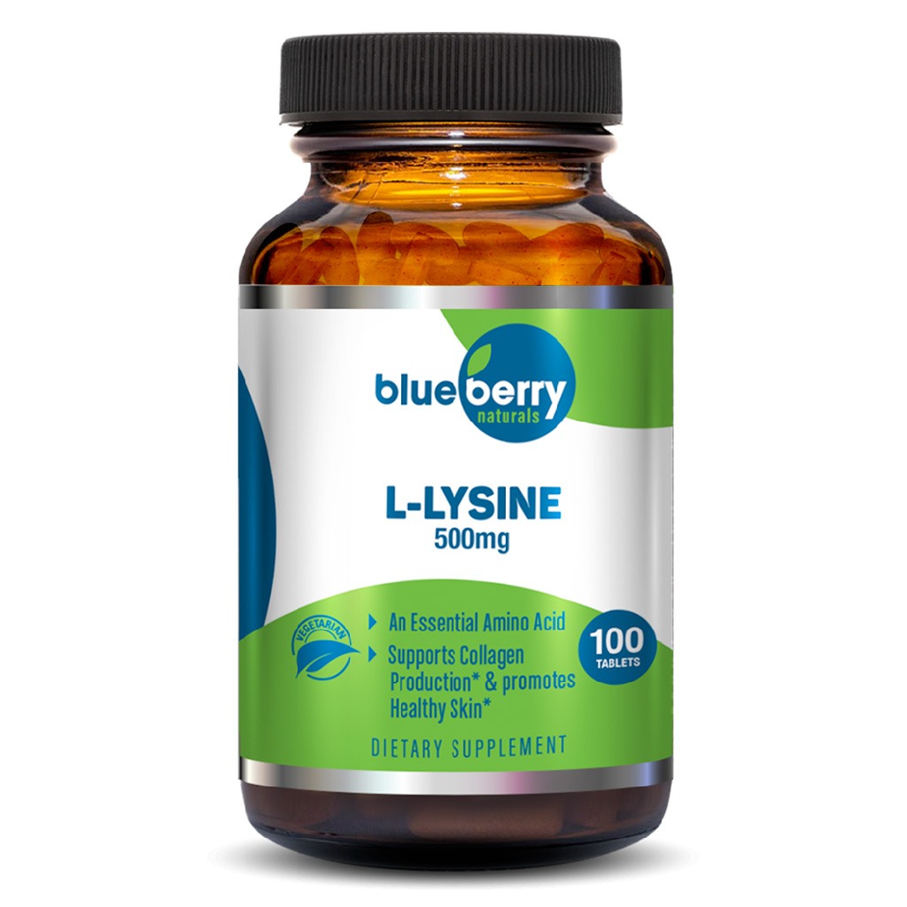 Blueberry Naturals L- Lysine 500mg Tablets, Pack of 100's