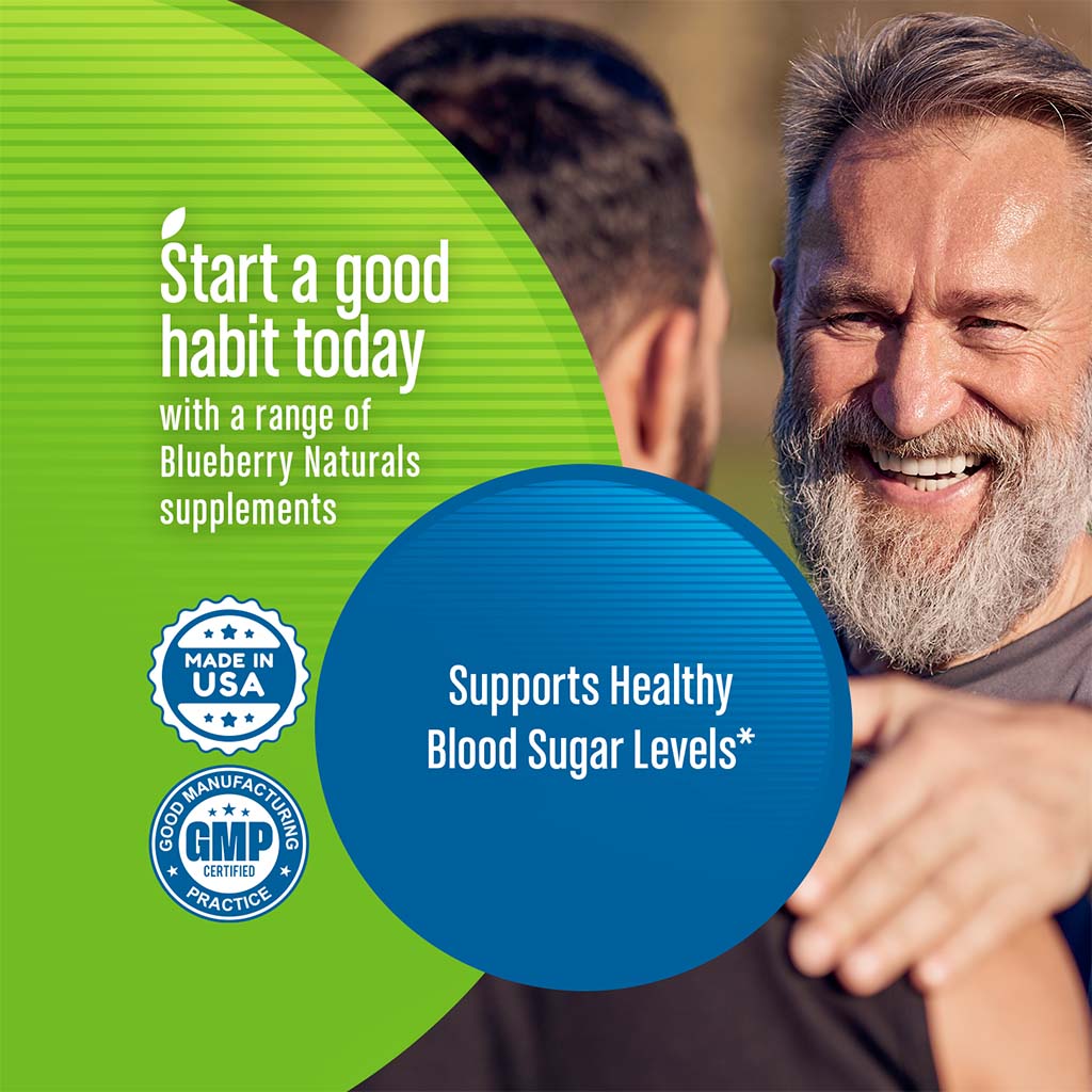 Blueberry Naturals Chromium Picolinate 200mcg Capsules For Healthy Blood Sugar, Pack of 90's