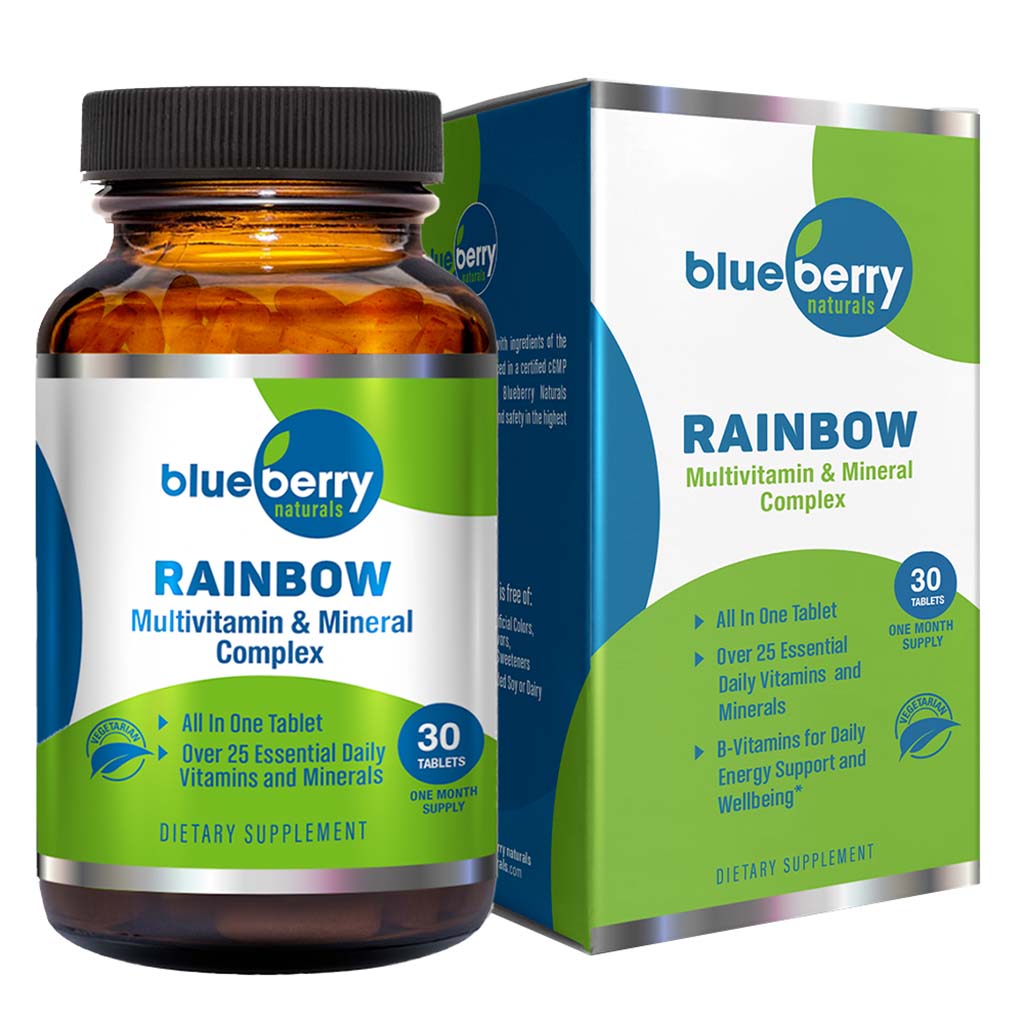 Blueberry Naturals Rainbow Adult Multivitamins & Minerals Supplement Tablets, Pack of 30's