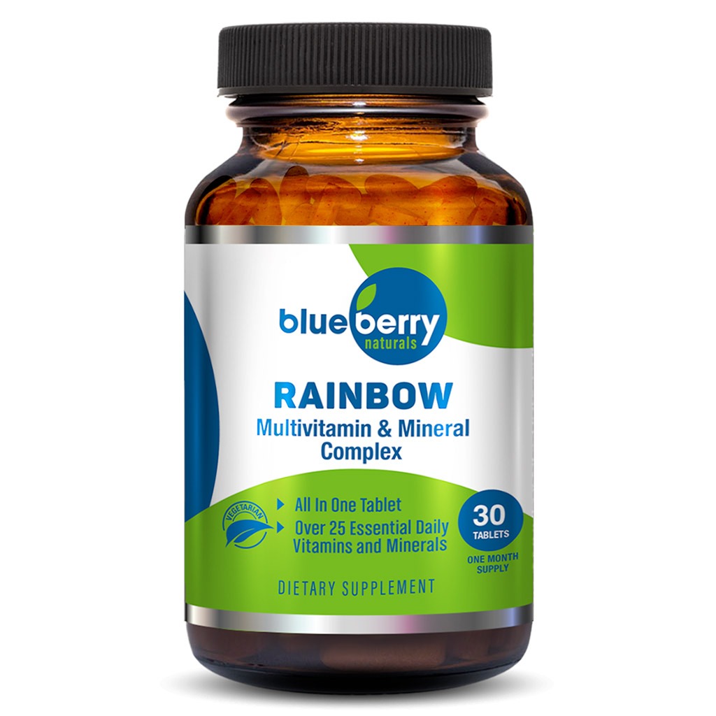 Blueberry Naturals Rainbow Adult Multivitamins & Minerals Supplement Tablets, Pack of 30's