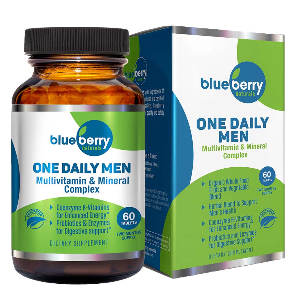 Blueberry Naturals One Daily Men's Multivitamins & Minerals Tablets, Pack of 60's 