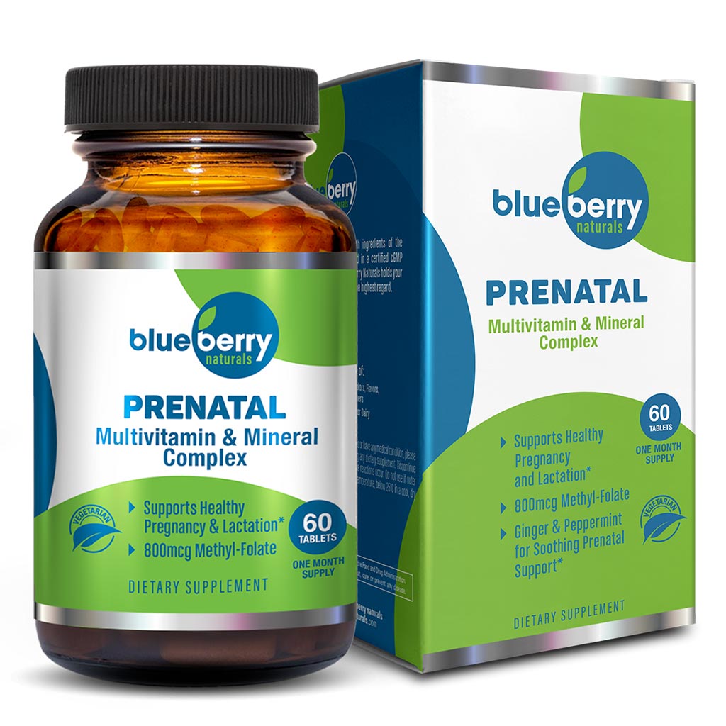 Blueberry Naturals Prenatal Tablets, Pack of 60's