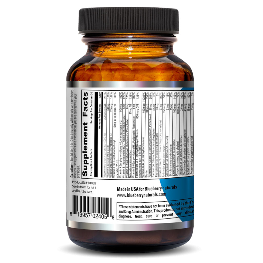 Blueberry Naturals Prenatal Tablets, Pack of 60's