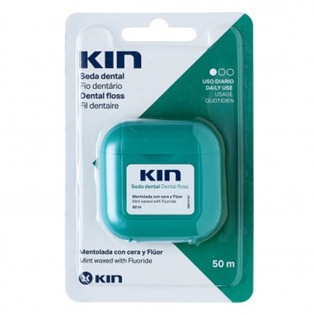 Kin Mint Waxed Dental Floss with Fluoride 50 m 1's 3014