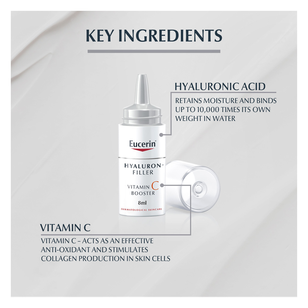 Eucerin Hyaluron-Filler Vitamin C Anti-Aging Booster Serum 8ml, Pack of 3's