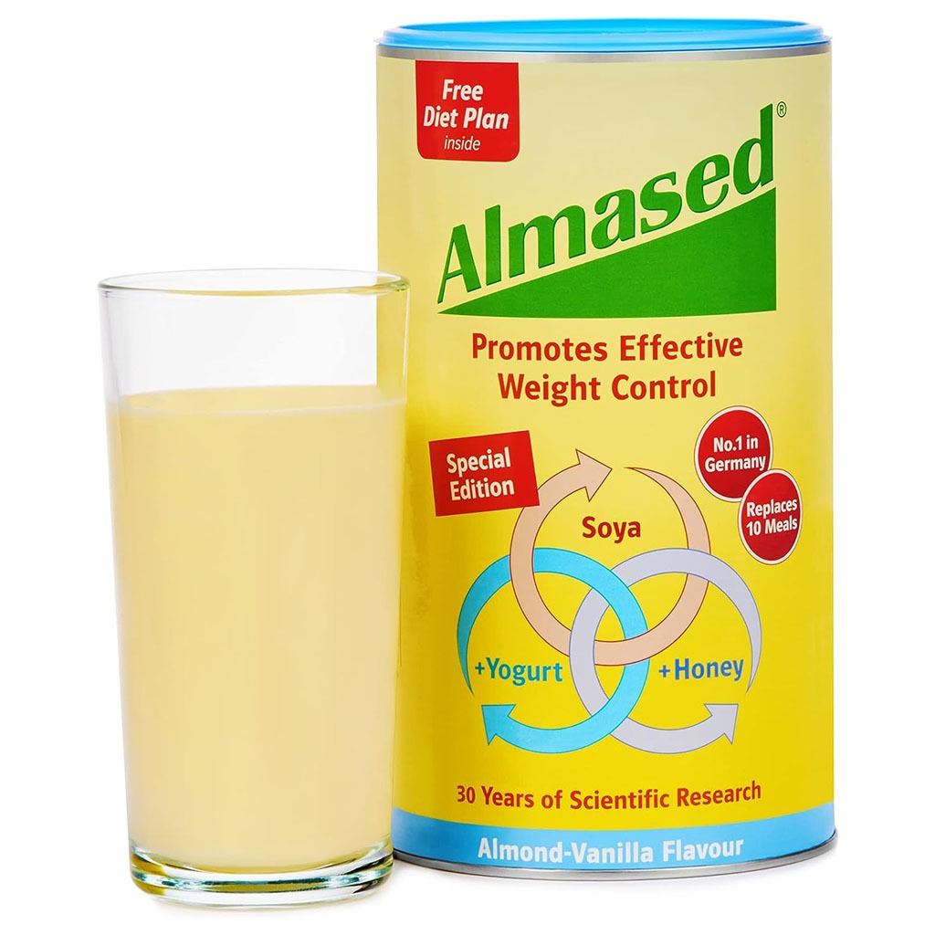 Almased Almond-Vanilla Soya, Yogurt and Honey Meal Replacement for Weight Loss 500g