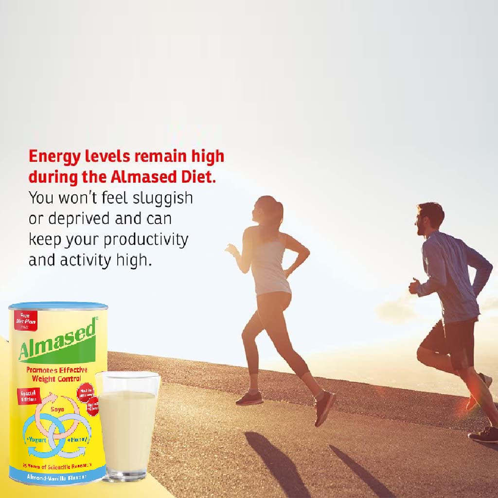 Almased Almond-Vanilla Soya, Yogurt and Honey Meal Replacement for Weight Loss 500g