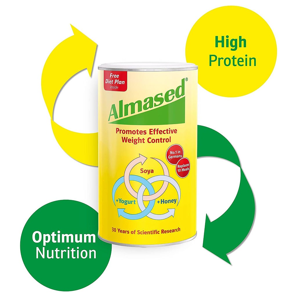 Almased Soya, Yogurt and Honey Meal Replacement for Weight Loss 500 g